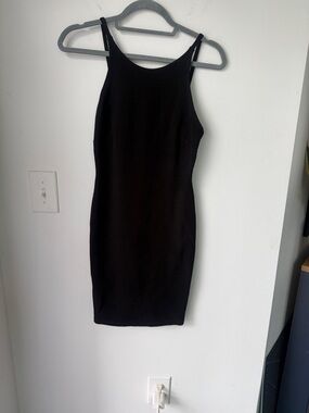 Lulu's Black Slim Strappy Mini Dress